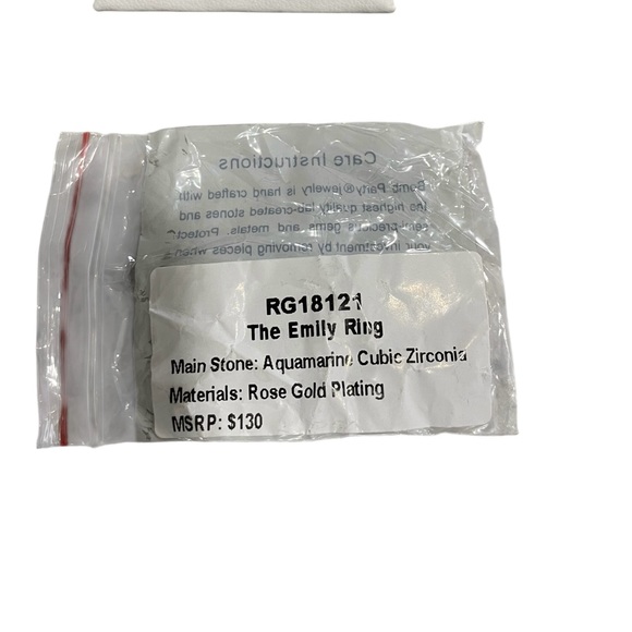 Bomb Party March 2026 “The Emily Ring” Rose Gold/Aquamarine - Size 6 NWT - Picture 4 of 4